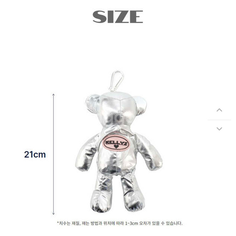 켈리즈 곰돌이 에코백 키링 [실버] 미사용 새상품--7
