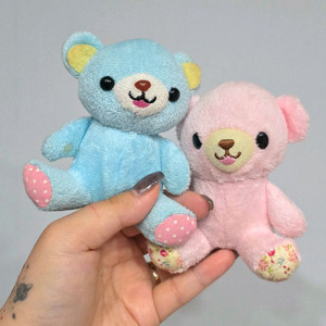일괄) 빈티지 파스텔 핑크 블루 곰인형 키링 인형 고전