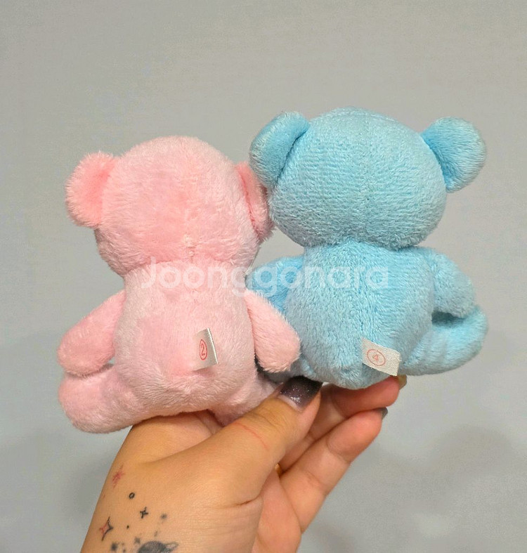 일괄) 빈티지 파스텔 핑크 블루 곰인형 키링 인형 고전--1