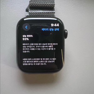 애플워치 9 45mm 스테인리스 그라파이트 셀룰러 애캐
