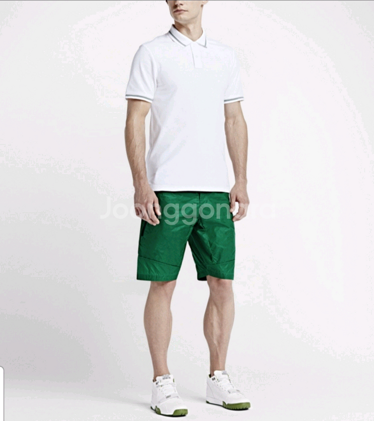 [해외S]나이키랩 화이트라벨 코트컬렉션 반팔폴로 화이트--1