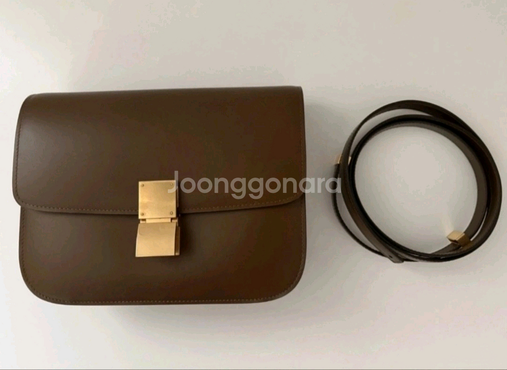 셀린느 클래식박스 카멜 미듐--2