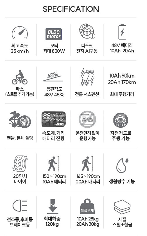 나노휠 커브20 접이식 48v 20ah 전기자전거 배달--1