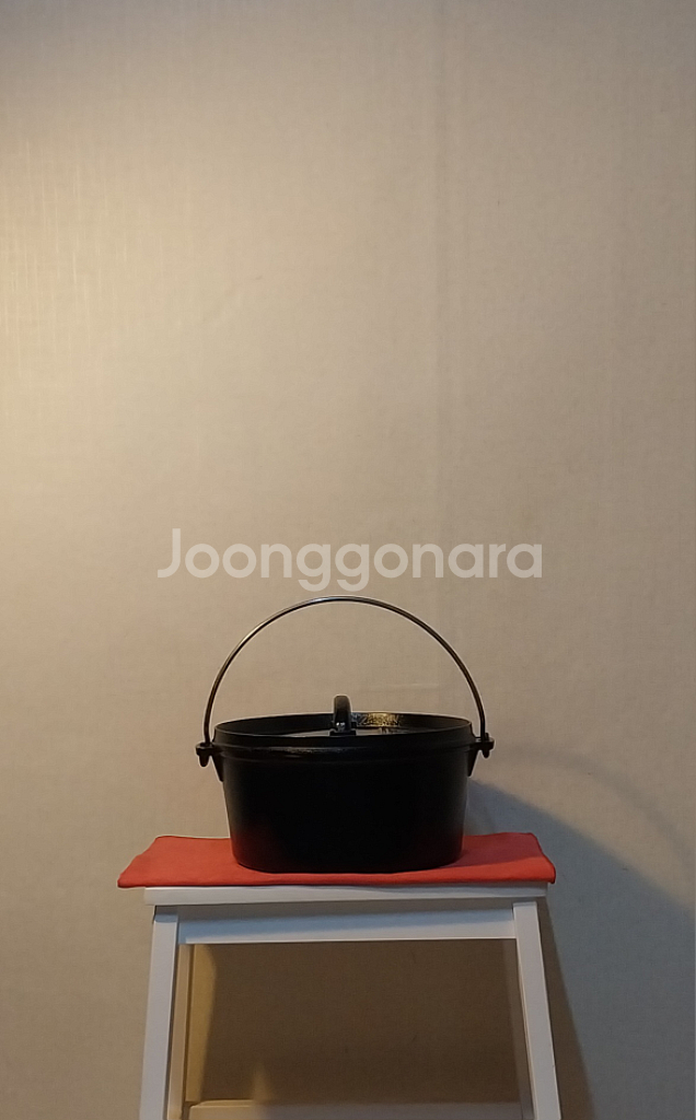 (중고)콜맨 무쇠냄비 팝니다.(9.5인치)--0