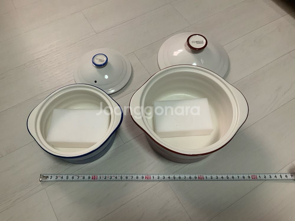 코렐코디네이츠 세라믹 내열냄비 2개--1