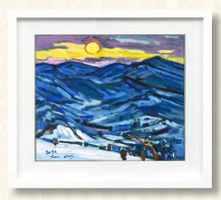 유화그림, 인기그림, 최정길작가, 설악산의 겨울진품 이미지