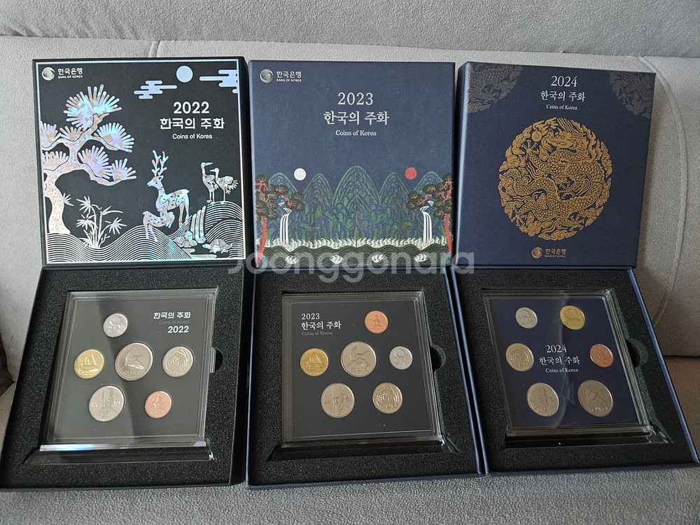 한국의주화(3종)22년.23년.24년민트주화세트--0