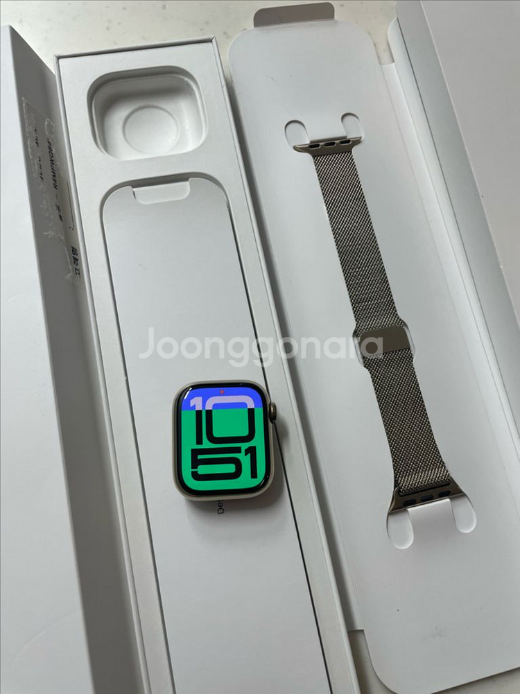 애플워치7스테인리스 41mm SSS급 밀레니즈정품--0
