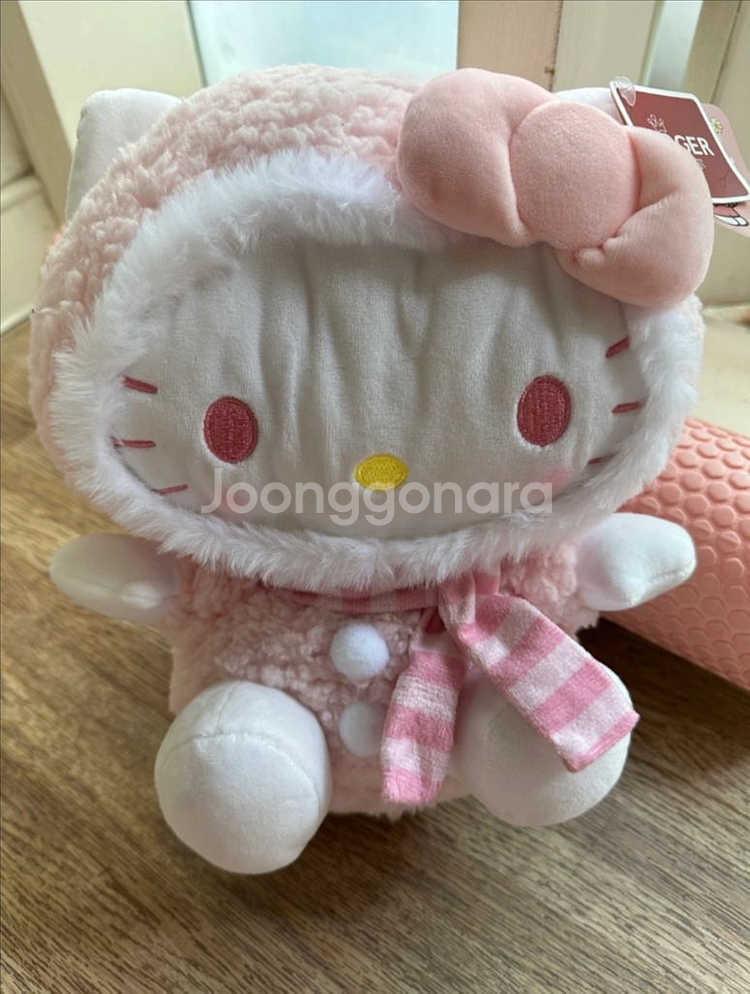 새상품 머플러 키티 봉제 인형 25cm--0