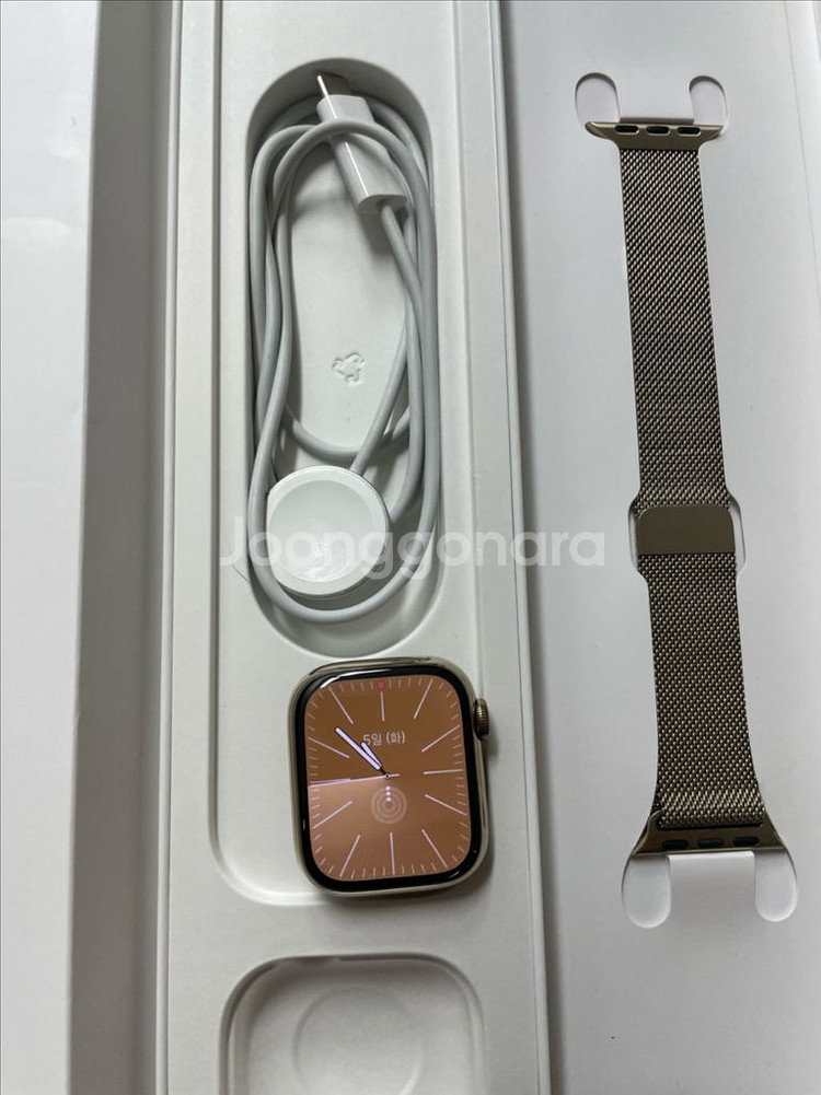 애플워치7스테인리스 41mm SSS급 밀레니즈--0