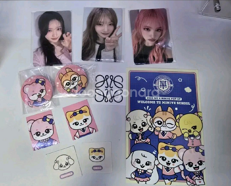 리즈이서특전포카&뱃지2개&띠부씰&스탬프엽서 아이브 미니--0