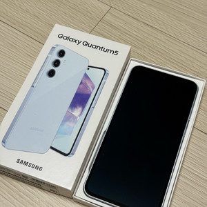 갤럭시 퀀텀5 128gb 아이스블루 정상해지
