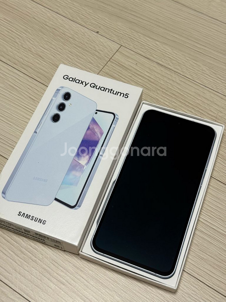 갤럭시 퀀텀5 128gb 아이스블루 정상해지--8