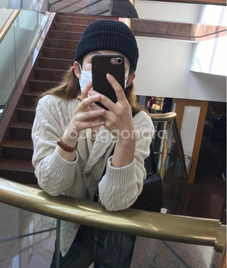 시엔느 다이앤 빈티지 울 니트 꽈배기 숄 가디건--7