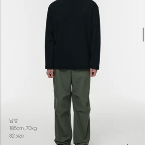 [30] 무신사스탠다드 코튼 파라슈트팬츠 카키