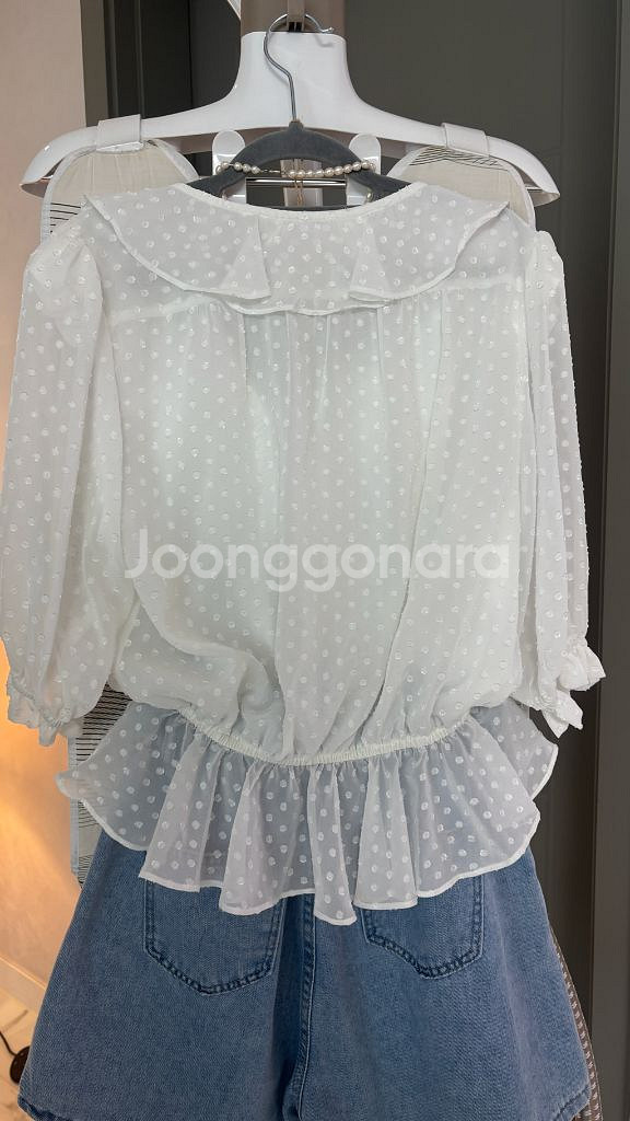 하엄지 루흐 도트 러플 랩블라, 모노앤밀키 숏츠--4