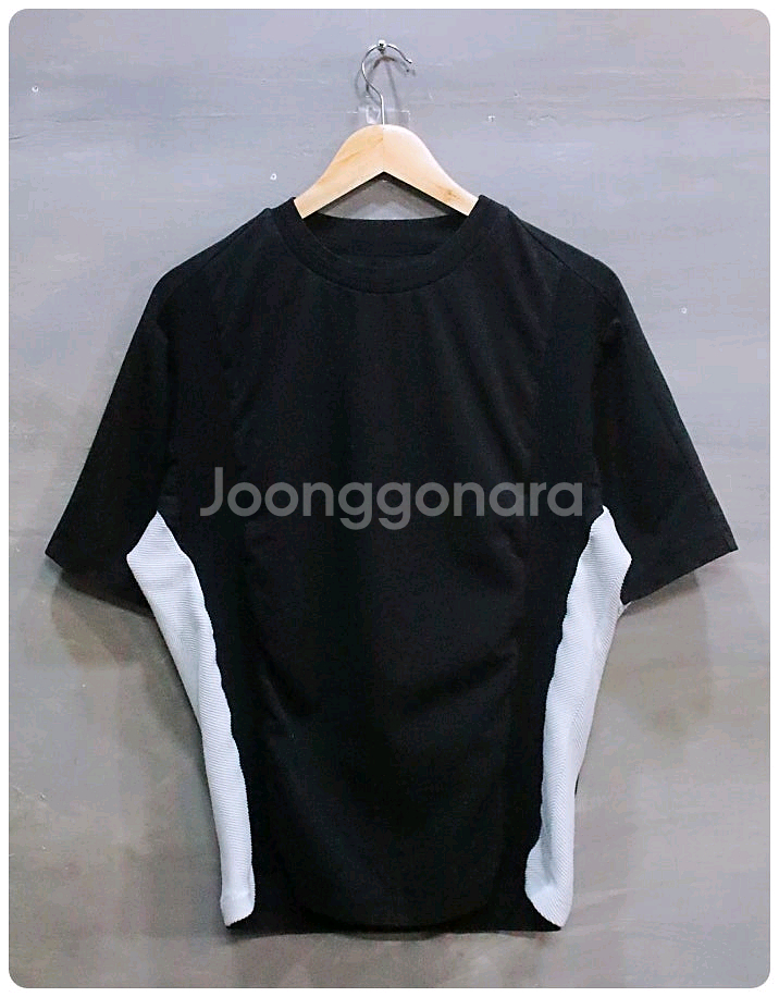[95] 시스템옴므 19ss 니트 배색 반팔 티셔츠--0
