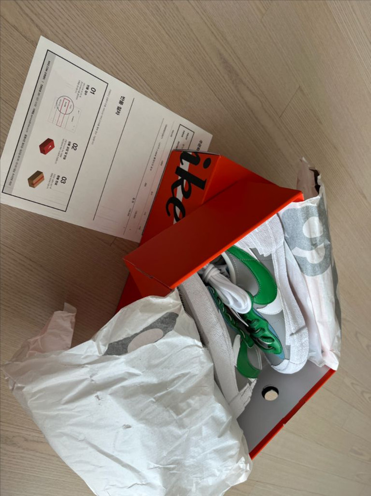 나이키 사카이 블레이저 로우 265 클래식그린 이미지