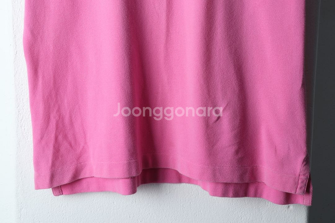 (L) 빈폴 반팔 카라 티셔츠 핑크 올드스쿨--3