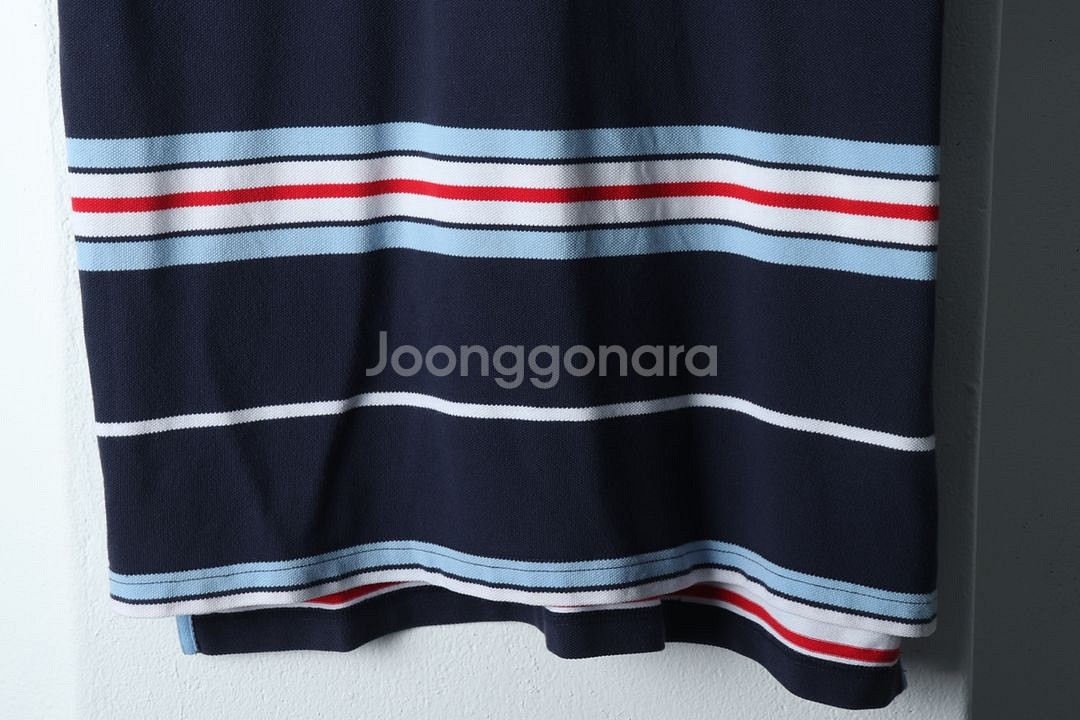 (M-XL) 타미힐피거 반팔 카라 티셔츠 스트라이프--3