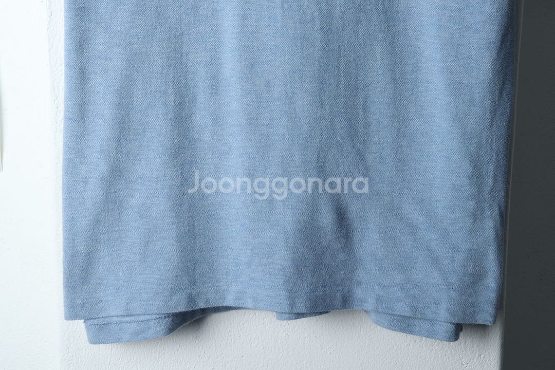 (L-XL) 폴로 랄프로렌 반팔 카라 티셔츠 연블루--3