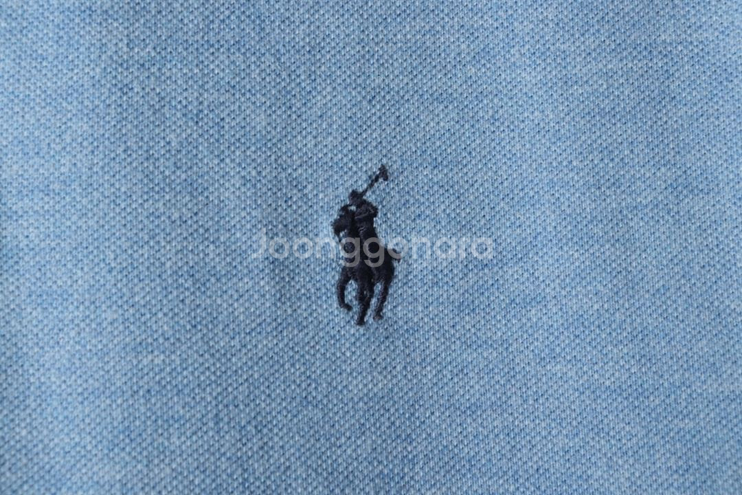 (L-XL) 폴로 랄프로렌 반팔 카라 티셔츠 연블루--4