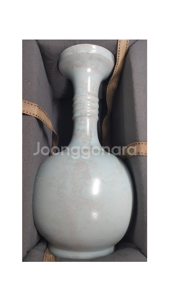 [골동품/도자기] 송대 여요 청자 삼조륜 병(c-235--0