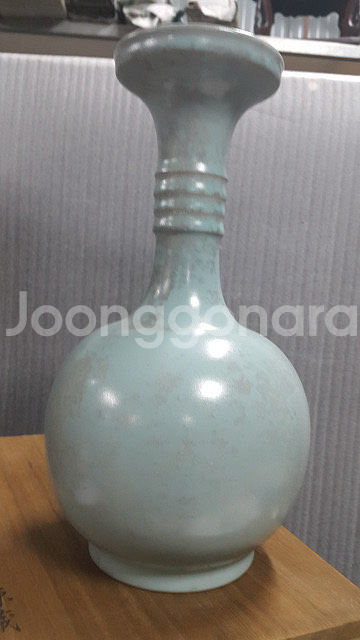 [골동품/도자기] 송대 여요 청자 삼조륜 병(c-235--5