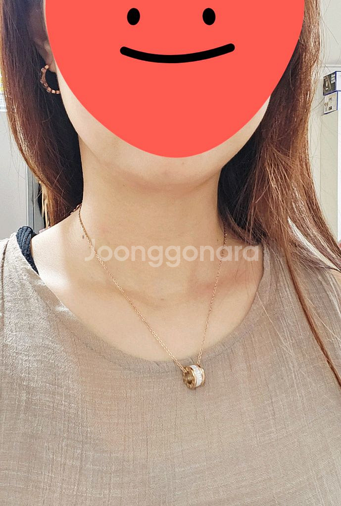 로즈골드 목걸이--1