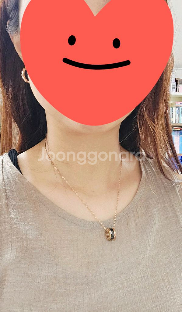 로즈골드 목걸이--0