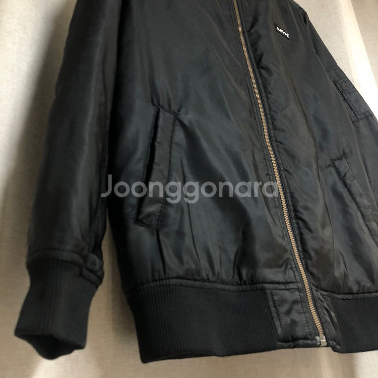 리바이스 스펠아웃 백로고 ma-1 블랙 항공 점퍼 M--2