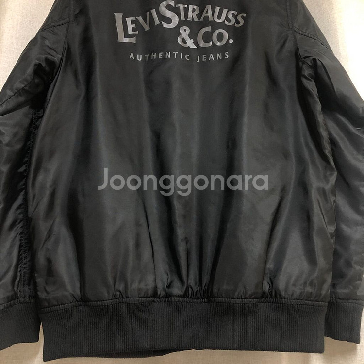 리바이스 스펠아웃 백로고 ma-1 블랙 항공 점퍼 M--7