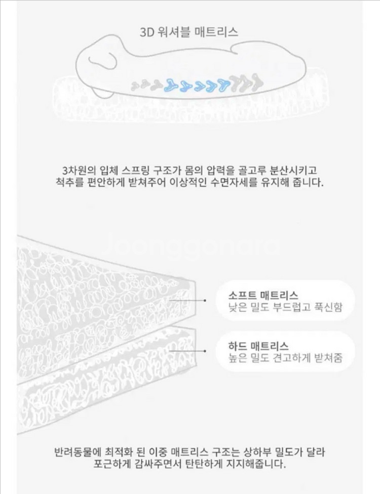 [새상품] 무아유 벨로아 강아지 침대(크림베이지, M)--3