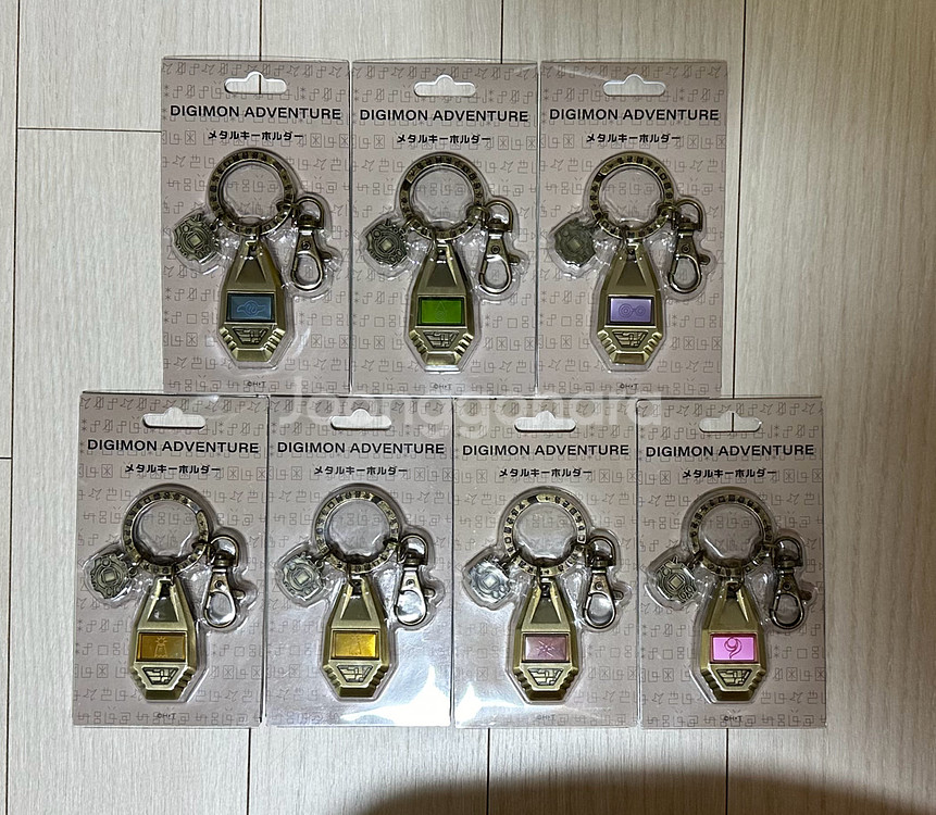 디지몬 전시회 문장 메탈 키링 우정 순수 지식 희망 빛--0