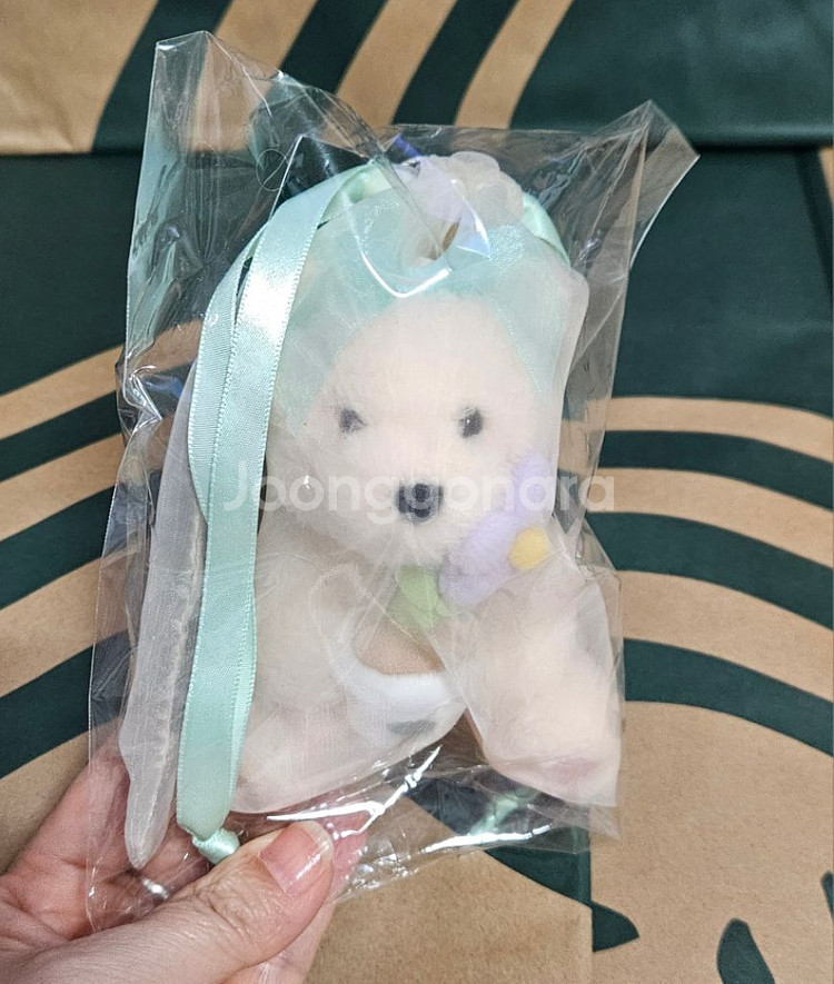 미개봉)스타벅스 땡스 플라워 베어리스타 키체인--0