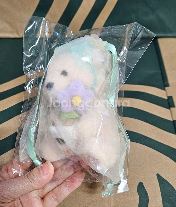 미개봉)스타벅스 땡스 플라워 베어리스타 키체인--1