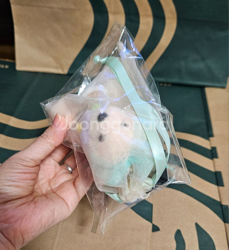 미개봉)스타벅스 땡스 플라워 베어리스타 키체인--3