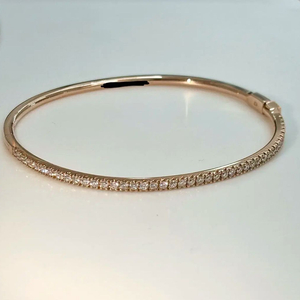 14k 최상급 랩다이아 뱅글 팔찌 17cm 새상품 핑크