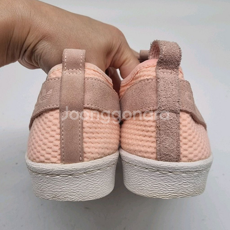 아디다스 슈퍼스타 피치핑크 슬립온235--3