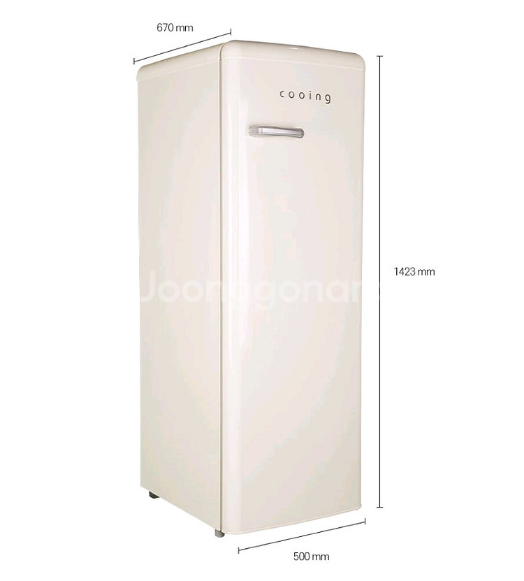 [미개봉 새제품] 쿠잉 레트로 미니 김치냉장고 148L--2