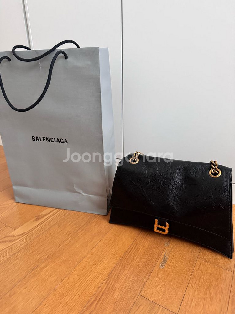 발렌시아가 크러쉬 체인백 블랙 (미디엄)--0