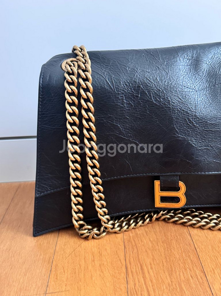 발렌시아가 크러쉬 체인백 블랙 (미디엄)--6