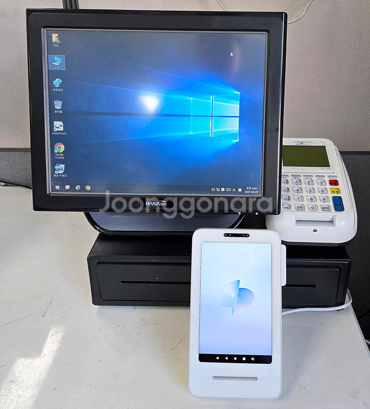 하나시스HW-3000중고포스기풀셋트 POS 터치모니터--0