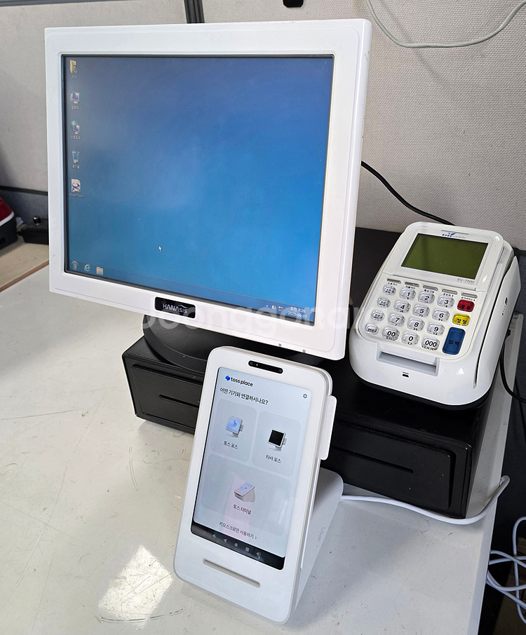 하나시스HW-3000중고포스기풀셋트 POS 터치모니터--1