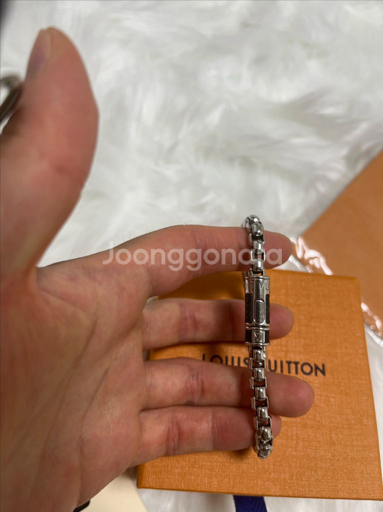 루이비통 팔찌 모노그램 이클립스 체인 브레이슬릿--2