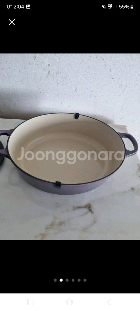 (미사용 새것) 르크루제 냄비 27 타원형--1