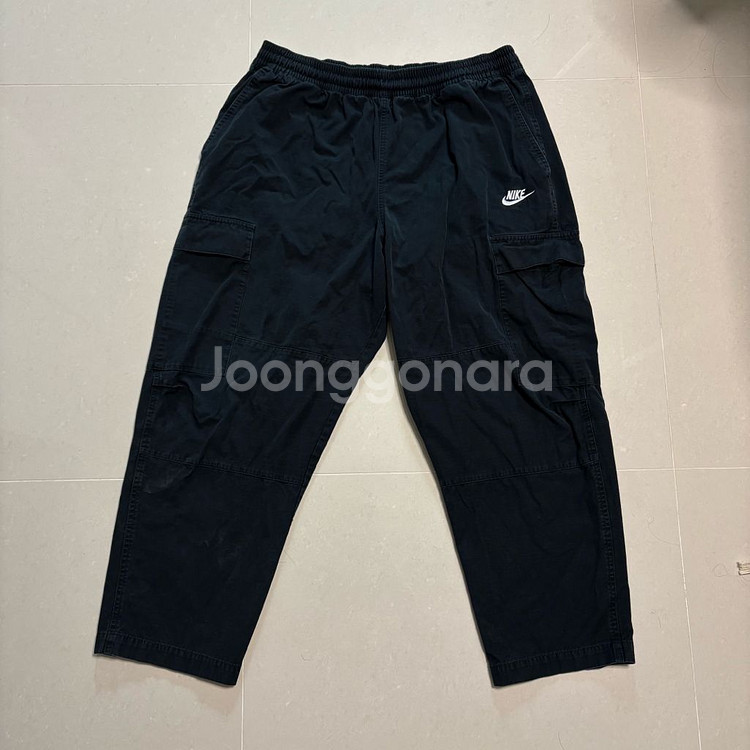 정품 나이키 퓨추라 블랙 카고팬츠 밴딩 바지--2