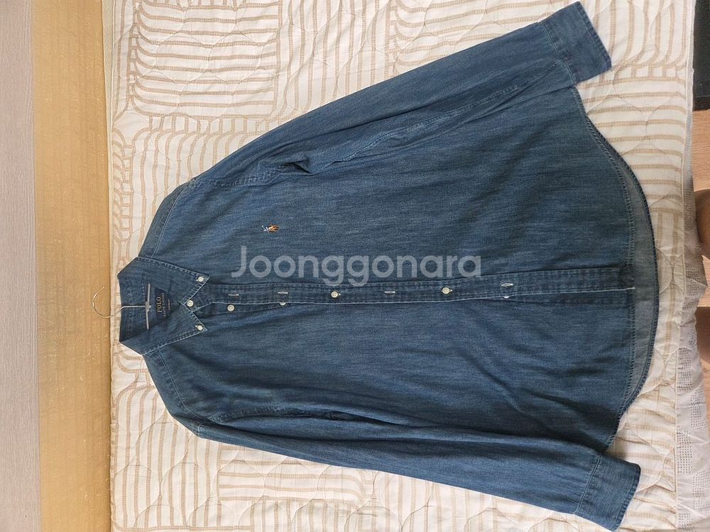 폴로 커스텀핏 데님 셔츠 L사이즈(새상품)--0