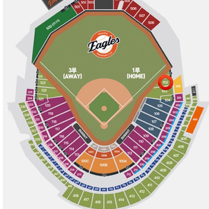 8/12 한화 롯데 102구역 통로석 4연석 2연석