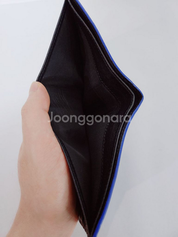 발렌시아가 블루 로고 남성 반지갑--7